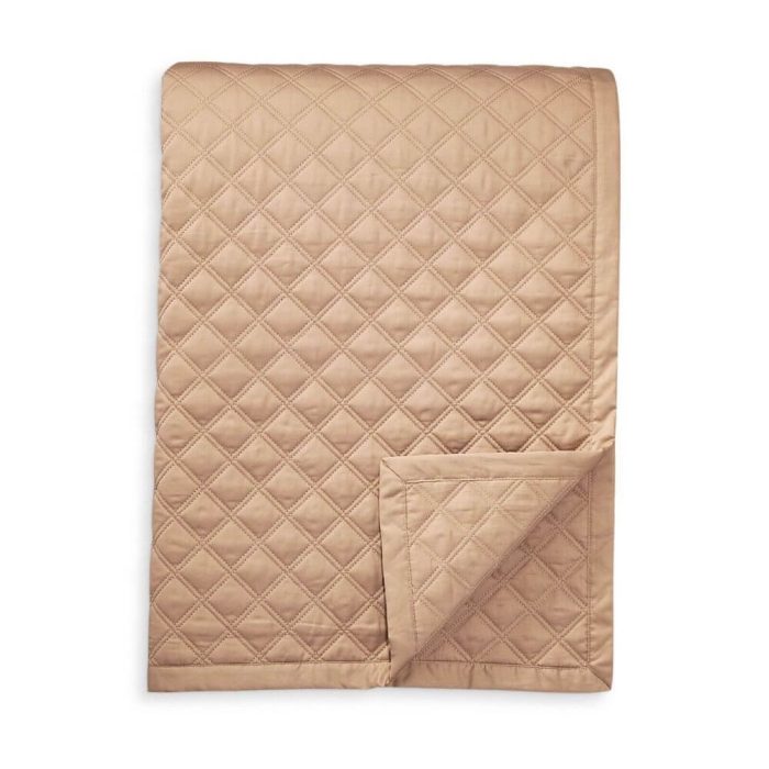 Hudson park Double Diamond Coverlet Champagne