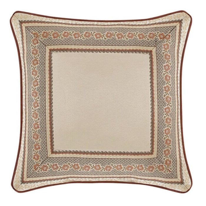 J Queen New York Juliette 20" x 20" Decorative Pillow Beige