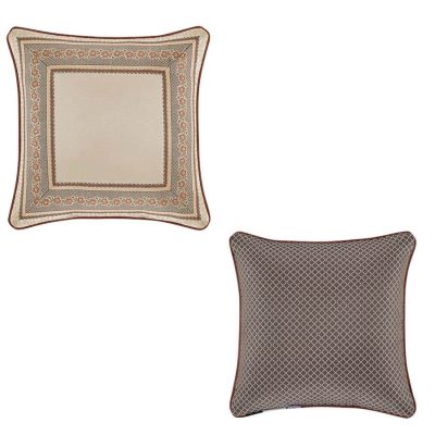J Queen New York Juliette 20" x 20" Decorative Pillow Beige 4