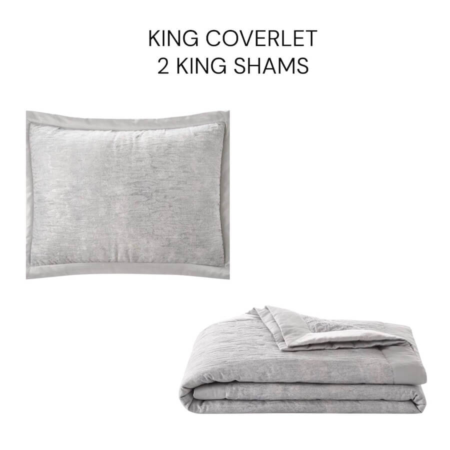 Ripple Texture King Coverlet Set