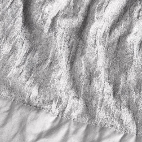 Ripple Texture Quilted Bedding Pale Silver 2