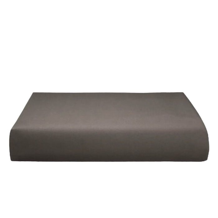 Calvin Klein Florence Stitch Queen Flat Sheet Mink Brown