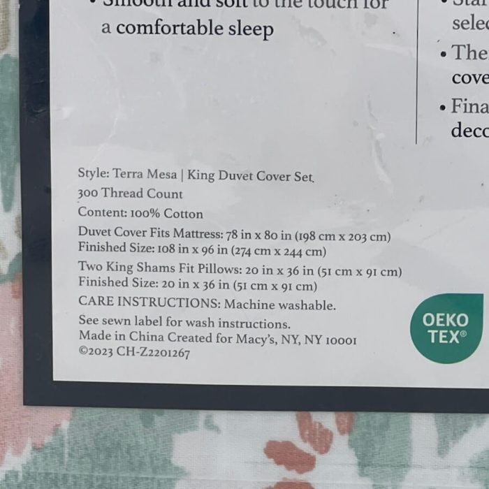 Charter Club Damask Designs Terra Mesa King Duvet Set 3