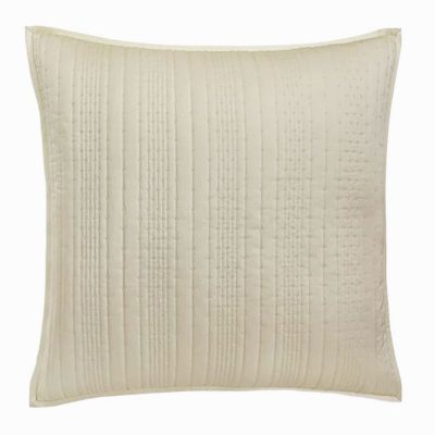 Hotel Collection Ginkgo Quilted Euro Sham Champagne