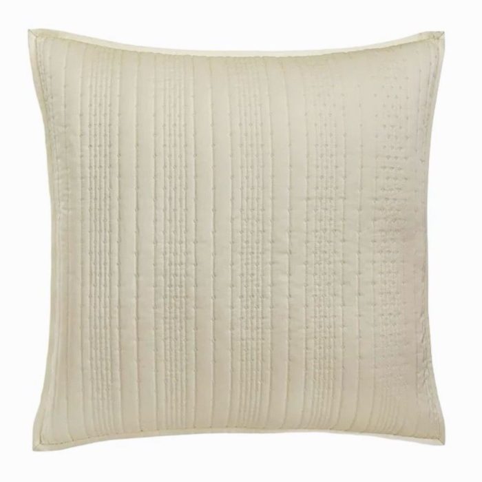 Hotel Collection Ginkgo Quilted Euro Sham Champagne