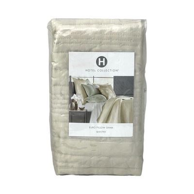 Hotel Collection Ginkgo Quilted Euro Sham Champagne 3