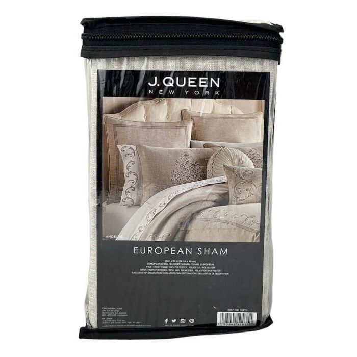 J Queen New York Angeline EURO Sham Beige 4a