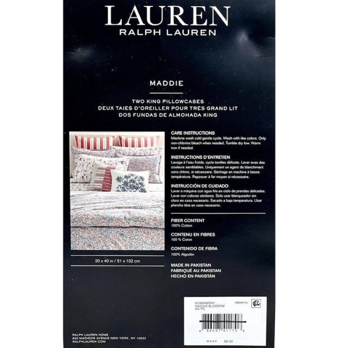 Ralph Lauren Maddie KING Pillowcases Multicolor 6