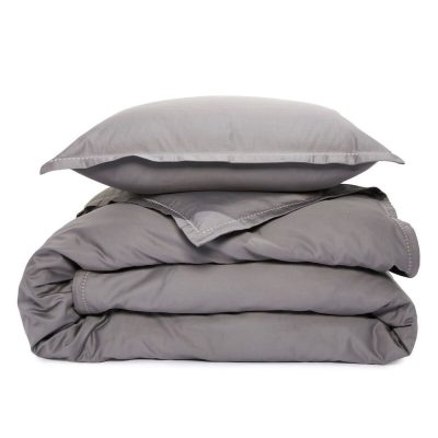 Sky 500 Thread Count 3 Piece King Duvet Set Ash Grey