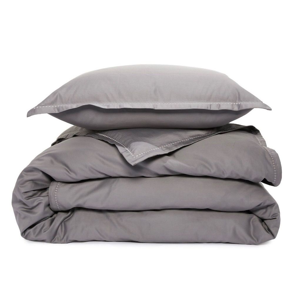 Sky 500 Thread Count 3 Piece King Duvet Set Ash Grey