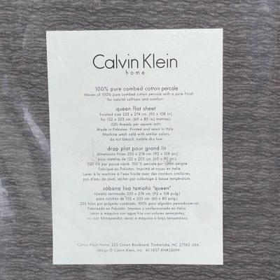Calvin Klein Wild Rue Queen Flat Sheet Brown 2