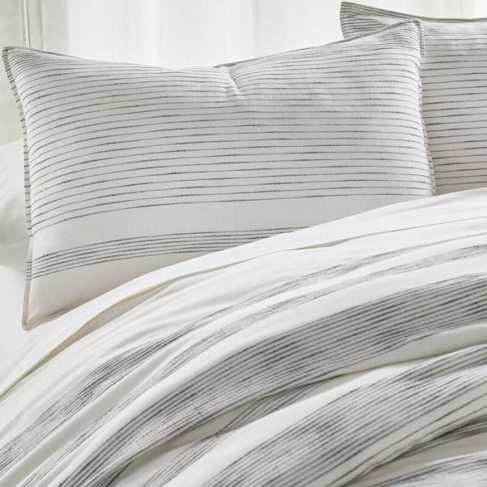 DKNY Donna Karan Pure Woven Stripe STANDARD Sham 2