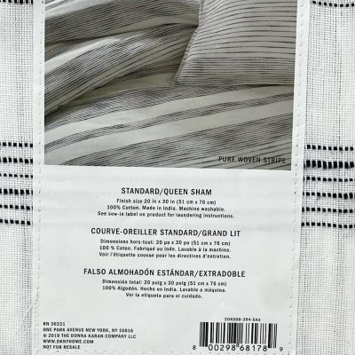 DKNY Donna Karan Pure Woven Stripe STANDARD Sham 4