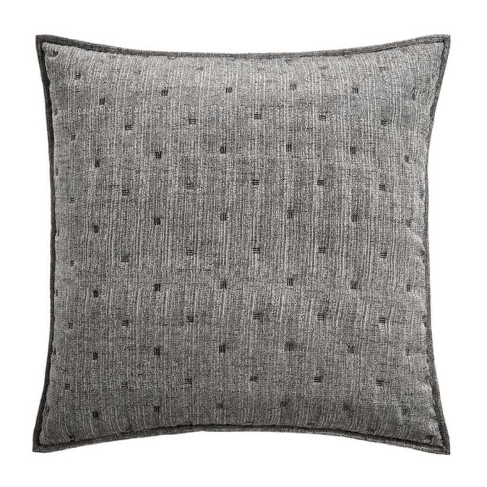 Hotel Collection Broken Stripe Quilted Euro Sham Charcoal Grey