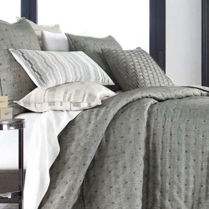 Hotel Collection Broken Stripe Quilted Sham Charcoal Grey 2