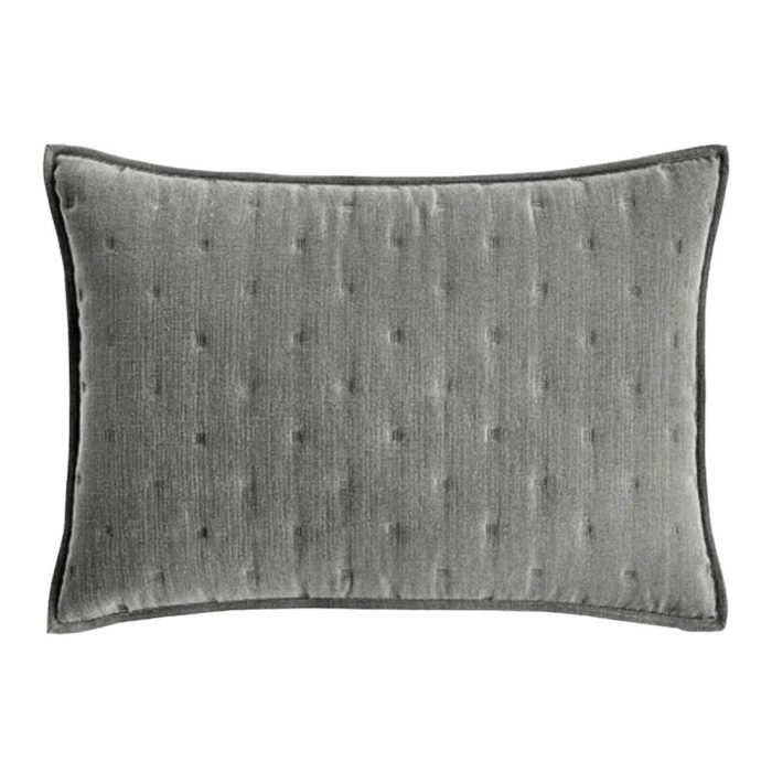 Hotel Collection Broken Stripe Quilted Sham Charcoal Grey