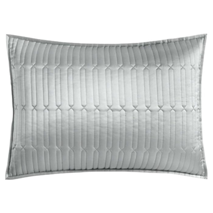 Hotel Collection Lithos Quilted Coverlet Silver
