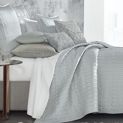 Hotel Collection Lithos Quilted Sham Silver 2