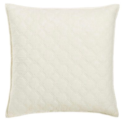 Hotel Collection Luster Geo Quilted Euro Sham Pastel Yellow