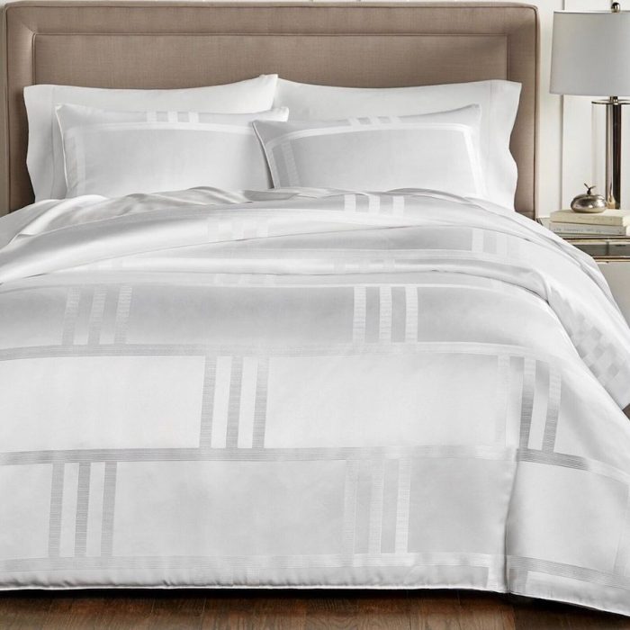 Hotel Collection Structure Duvet Cover White 2