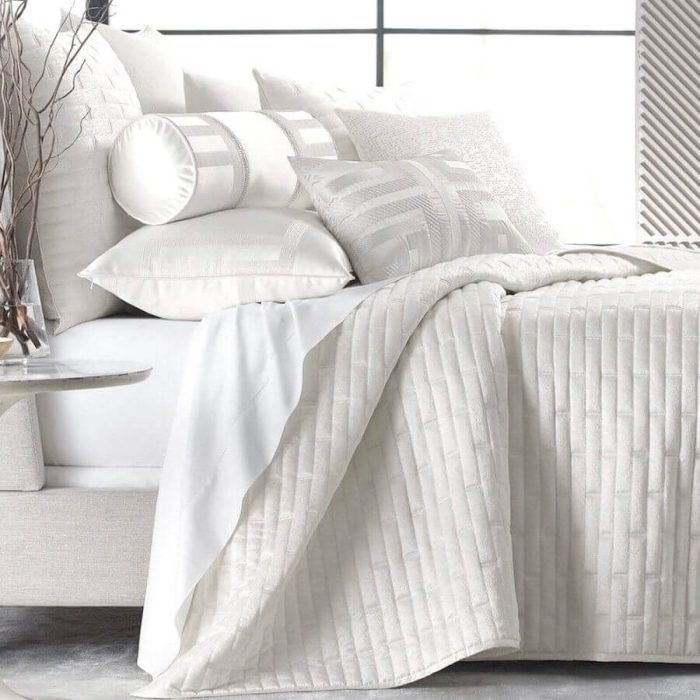 Hotel Collection Structure Quilted Coverlet White 2