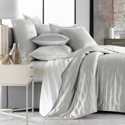 Hotel Collection Tessellate Coverlet Silver 2