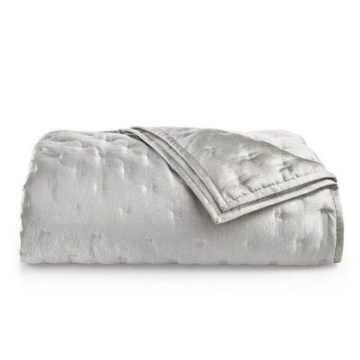 Hotel Collection Tessellate Coverlet Silver
