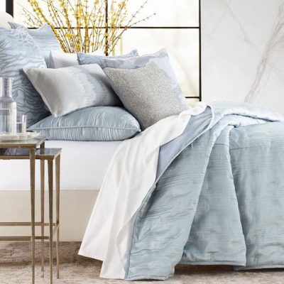 Hotel Collection Wavelet Quilted Coverlet Blue 2