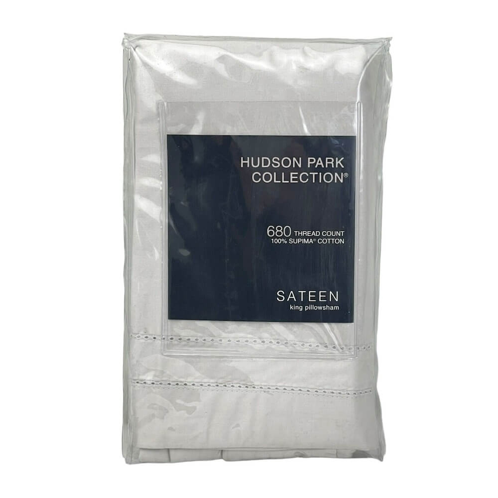 Hudson Park 680 Thread Count KING Sham Silver 2 Hudson Park 680 Thread Count KING Sham Silver 2