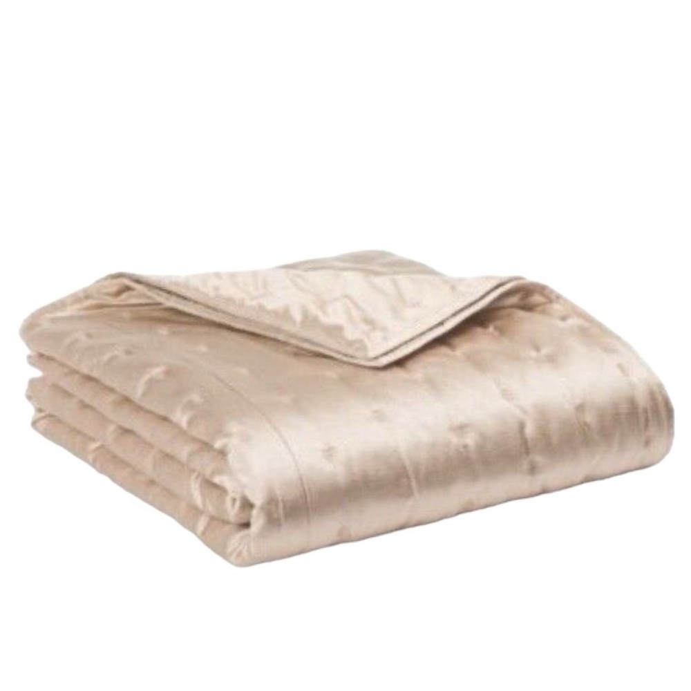 Hudson Park Nouveau Quilted Coverlet Gold