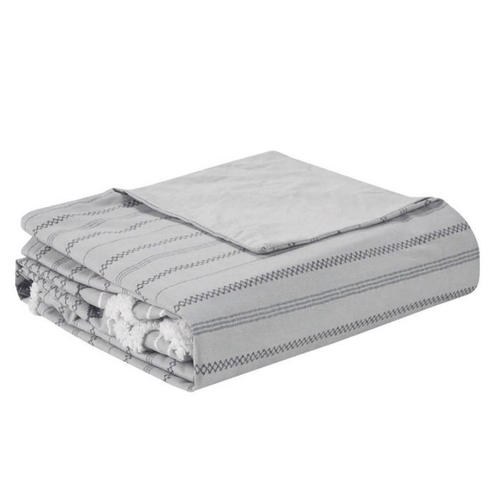 INK+IVY Imani 3 Piece Full/Queen Duvet Set Gray 2