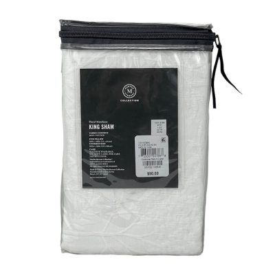 Martha Stewart Floral Matelasse King Sham White 2