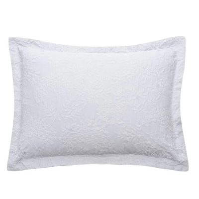 Martha Stewart Floral Matelasse Sham White