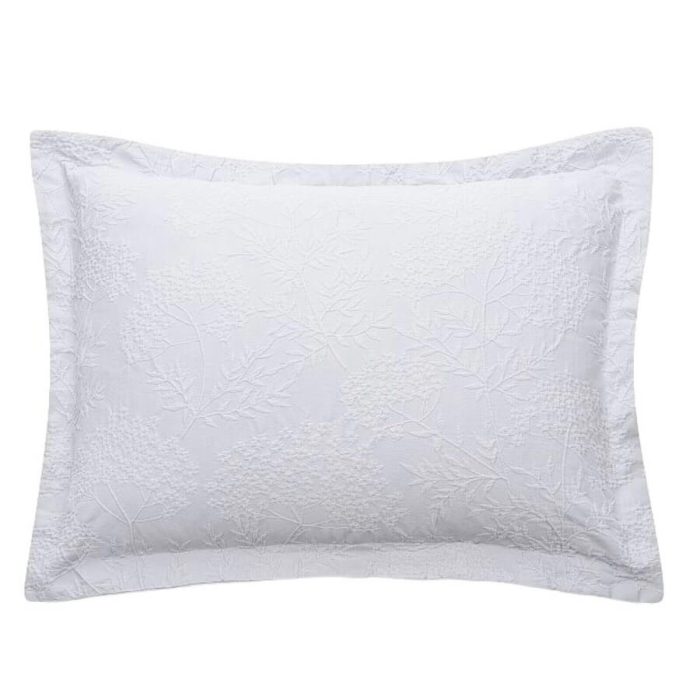 Martha Stewart Floral Matelasse Sham White