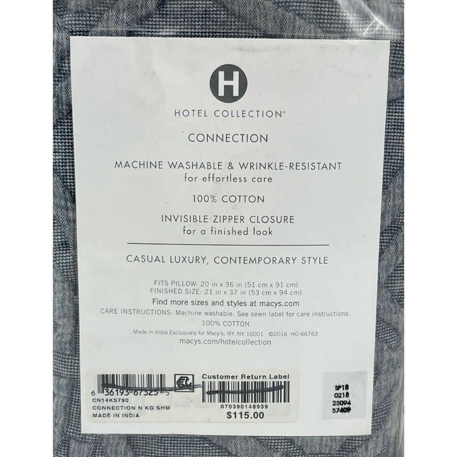 Hotel Collection Connection King Sham Indigo 4 Hotel Collection Connection King Sham Indigo 4
