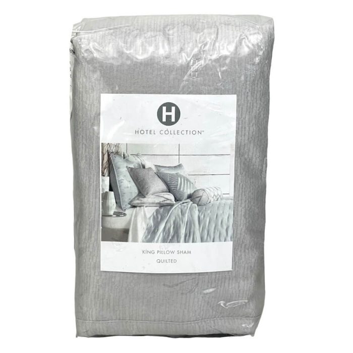 Hotel Collection Glint Quilted King Sham Silver 2