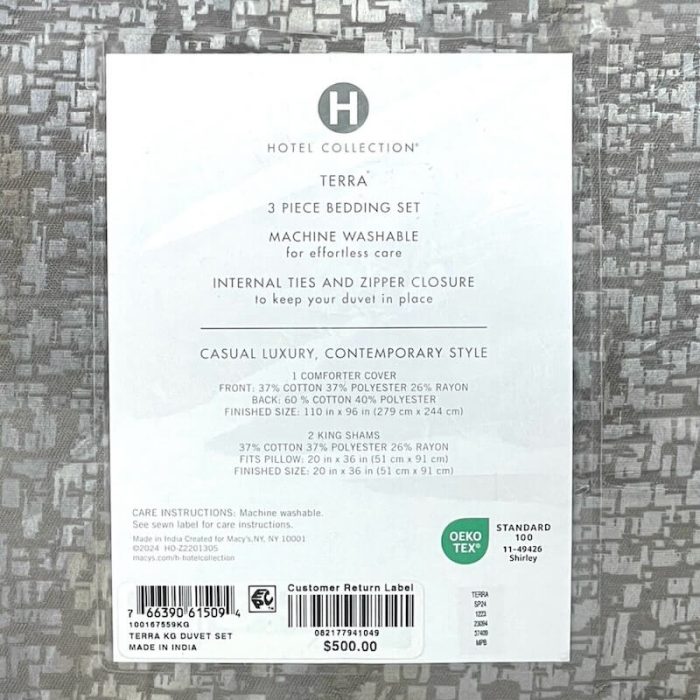 Hotel Collection Terra King Duvet Set 3
