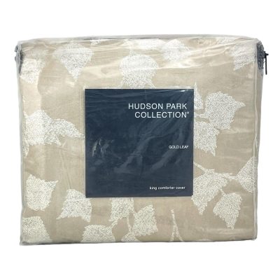 Hudson Park Gold Leaf King Duvet Cover Gold 3