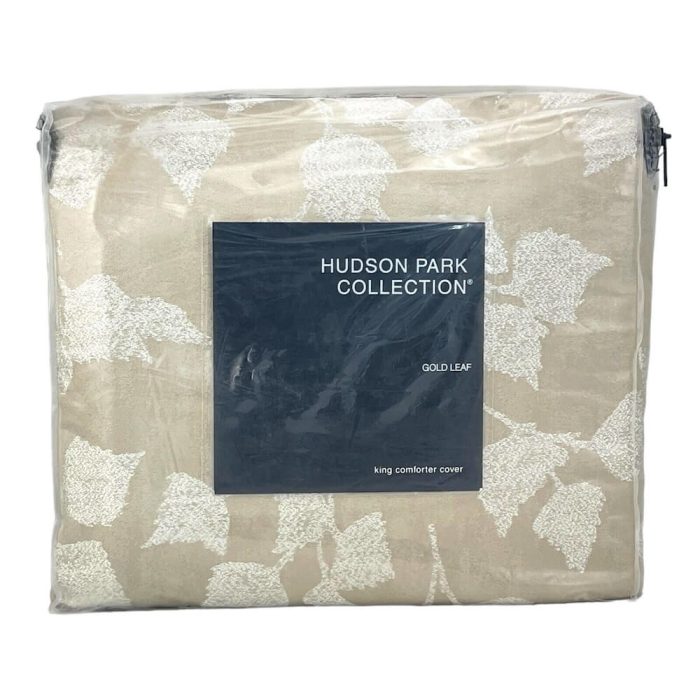 Hudson Park Gold Leaf King Duvet Cover Gold 3