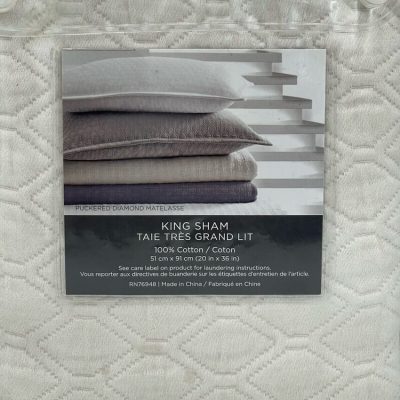 Vera Wang Puckered Diamond Matelasse King Sham 3