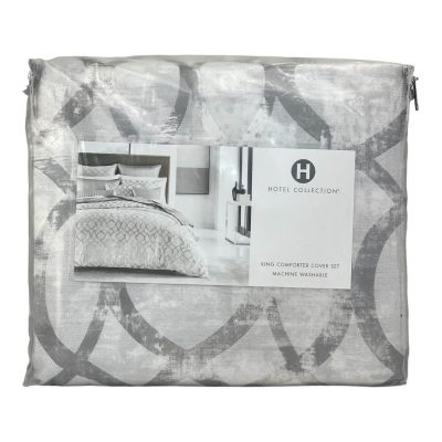 Hotel Collection Helix 3 Piece King Duvet Set Slate