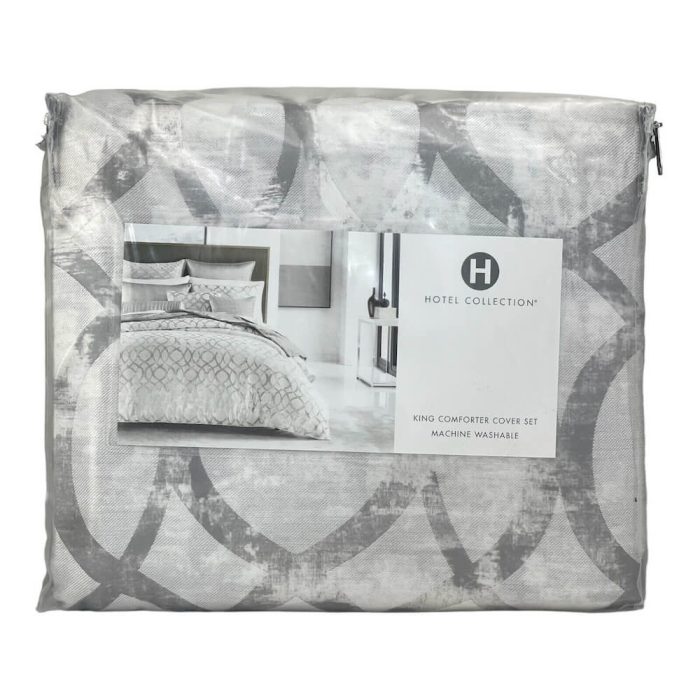 Hotel Collection Helix 3 Piece King Duvet Set Slate
