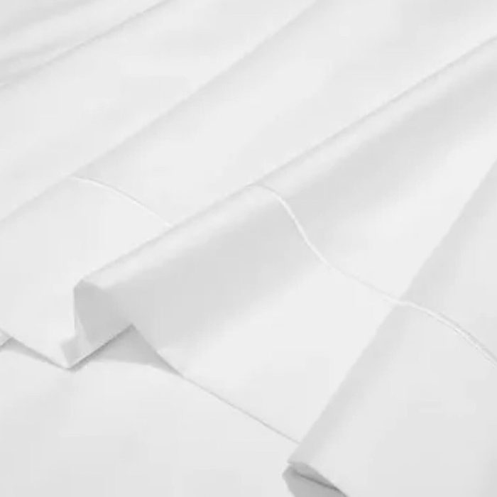 Hudson Park 500 Thread Count Flat Sheet White 2