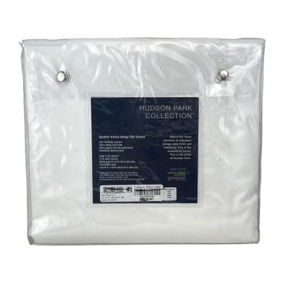 Hudson Park 500 Thread Count Queen Extra Deep Flat Sheet 2