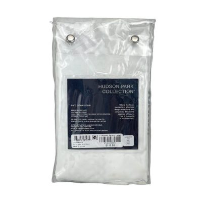 Hudson Park Embroidered Geo Euro Sham White/Slate 4