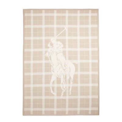 Polo Ralph Lauren Oakwood Throw Big Pony Tan / Ivory