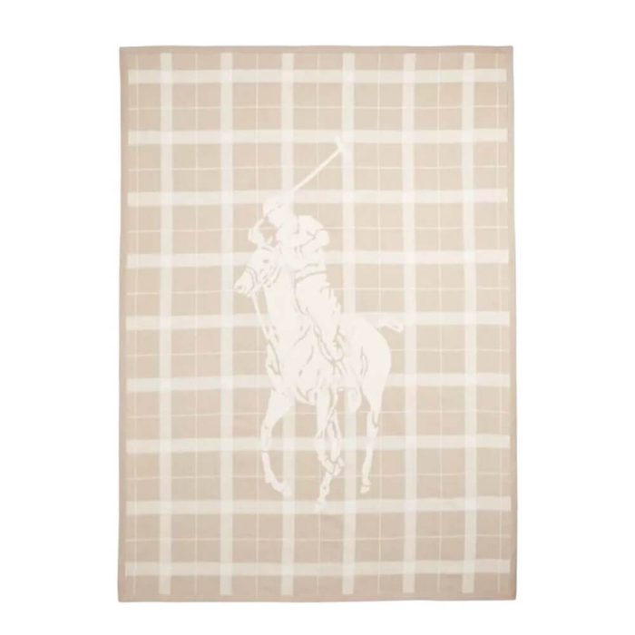 Polo Ralph Lauren Oakwood Throw Big Pony Tan / Ivory