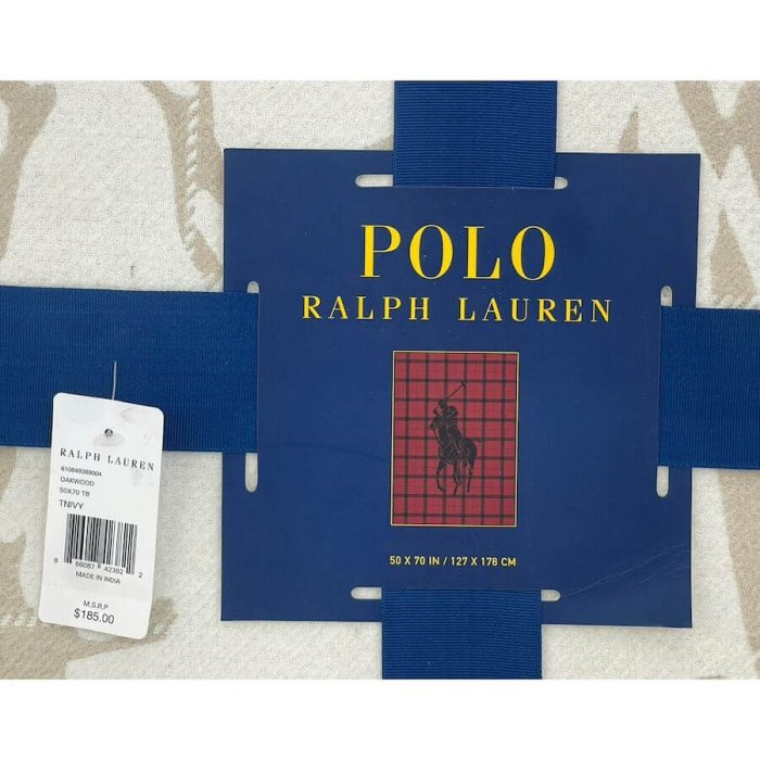 Polo Ralph Lauren Oakwood Throw Big Pony Tan / Ivory 3