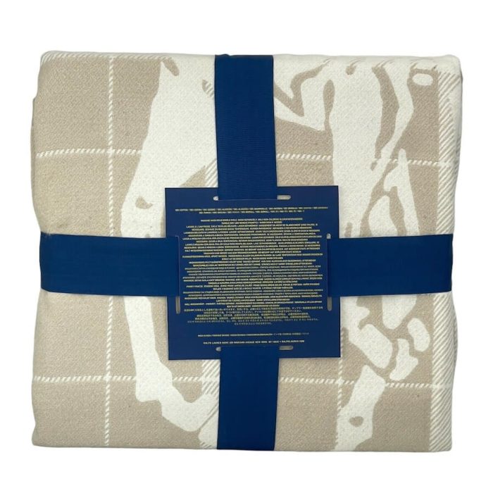 Polo Ralph Lauren Oakwood Throw Big Pony Tan / Ivory 3