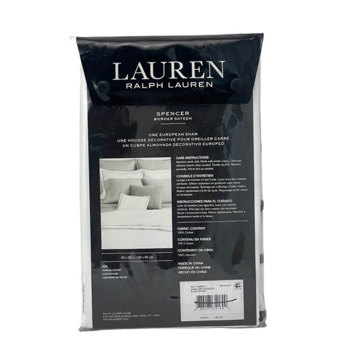 Ralph Lauren Spencer Border Euro Sham Chocolate 3